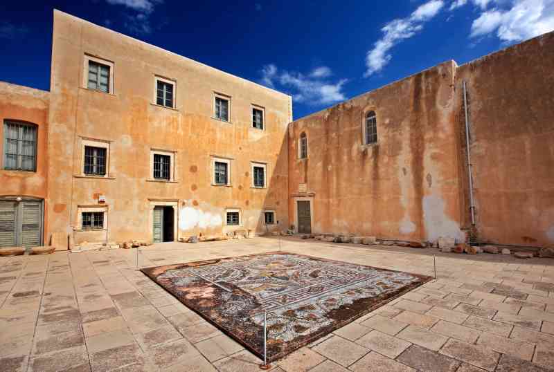 Un mosaico romano en el Museo Arqueológico de Naxos