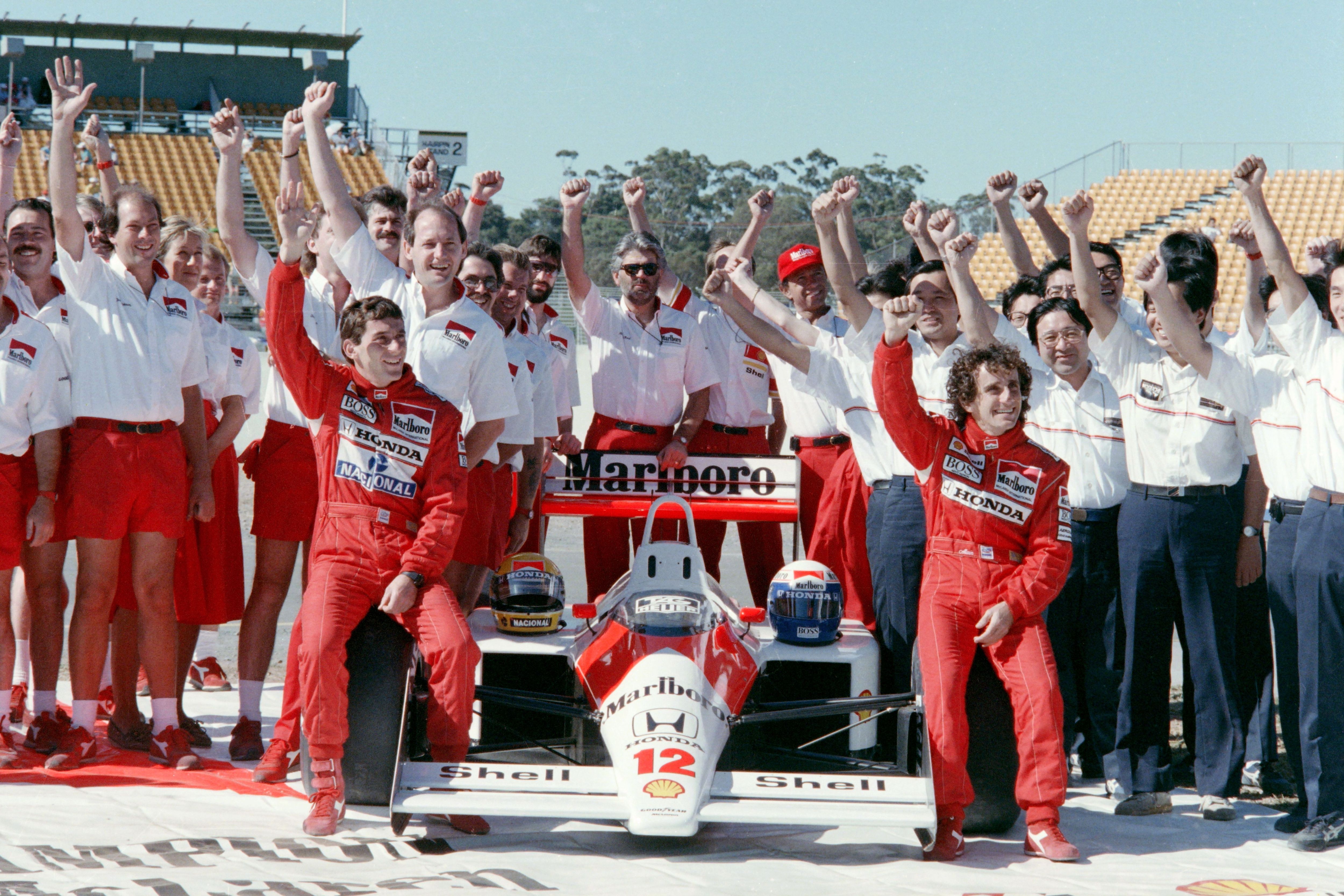 McLaren’s heyday: with star drivers Ayrton Senna, left, and team mate Alain Prost